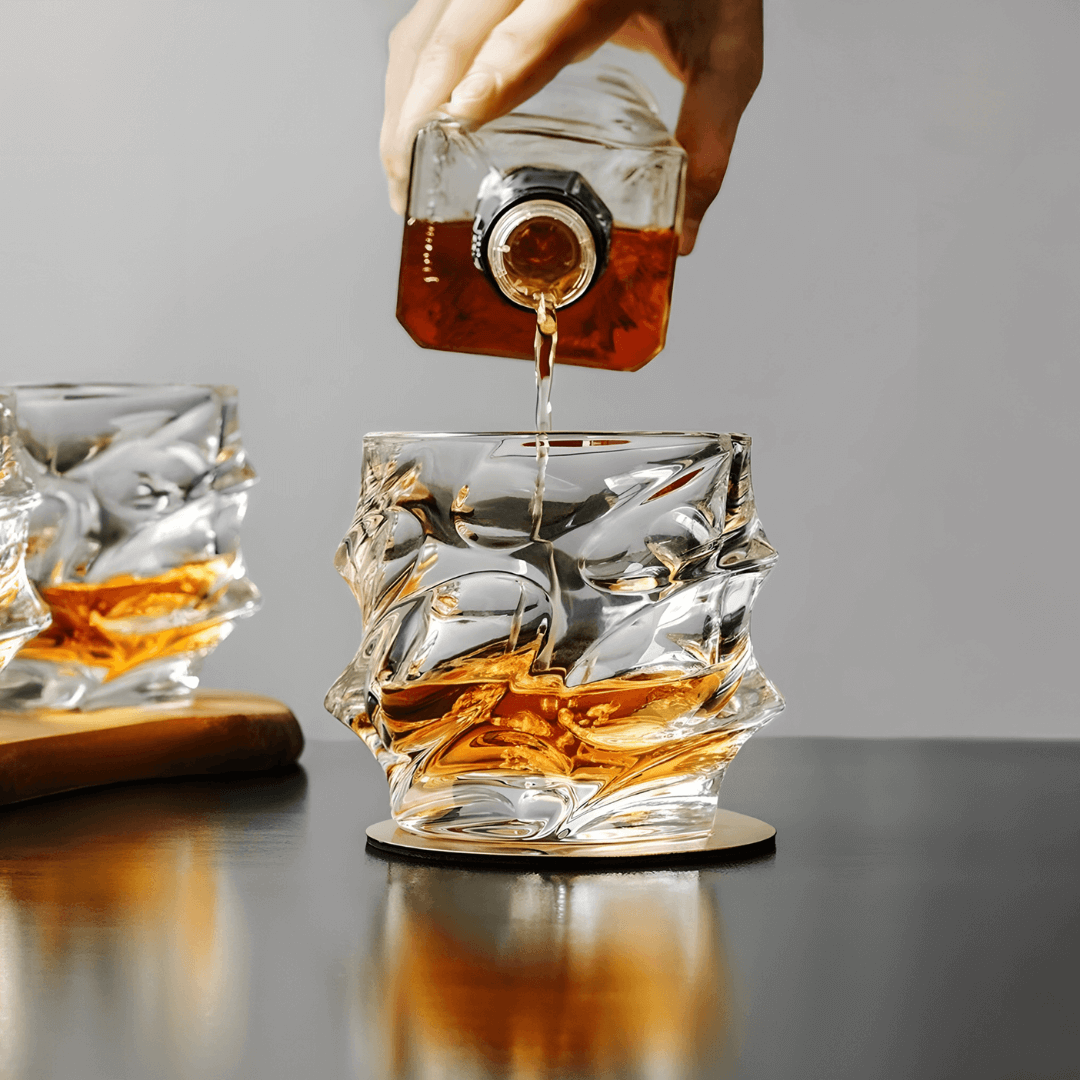 Storm Zestaw Kryształowych Szklanek i Karafki do Whisky