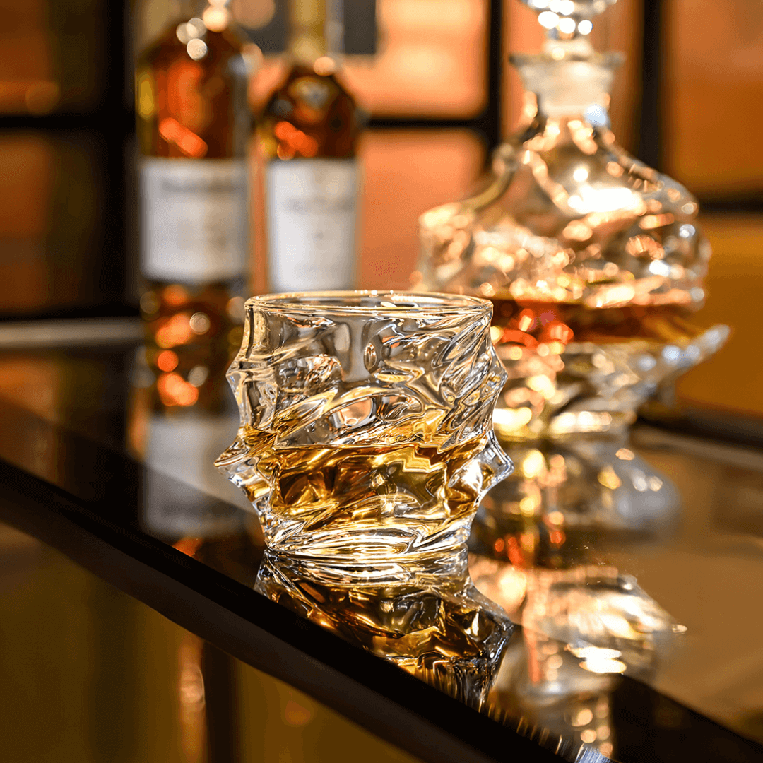 Storm Zestaw Kryształowych Szklanek i Karafki do Whisky